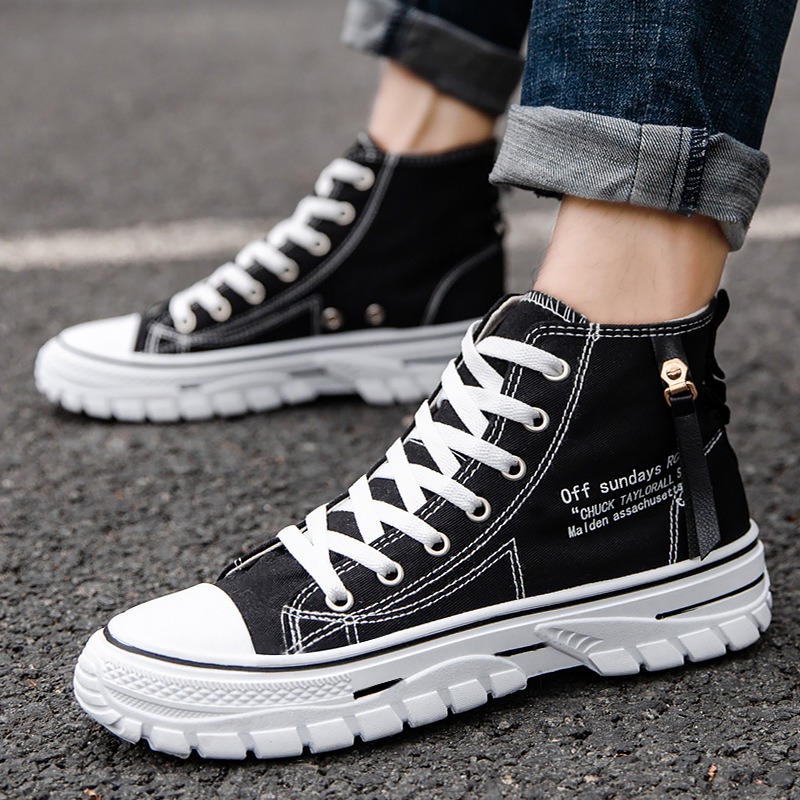 Breathable Mesh Athletic Shoes - Mannen Schoenen Hoge Canvas Schoenen 2026