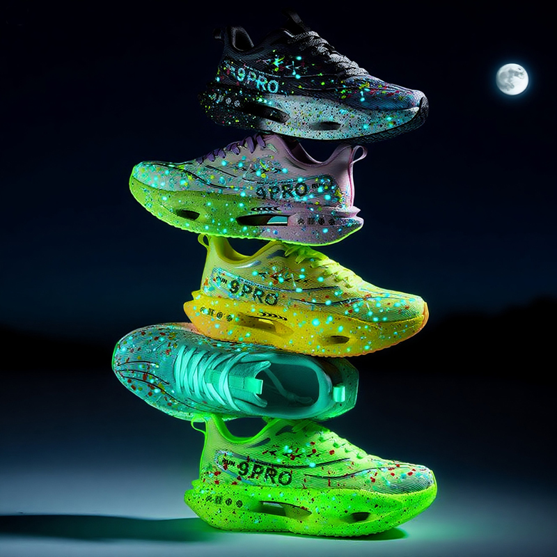 Nieuwe zachte zool demping loo - Reflective Night Running Shoes recensie en prijs