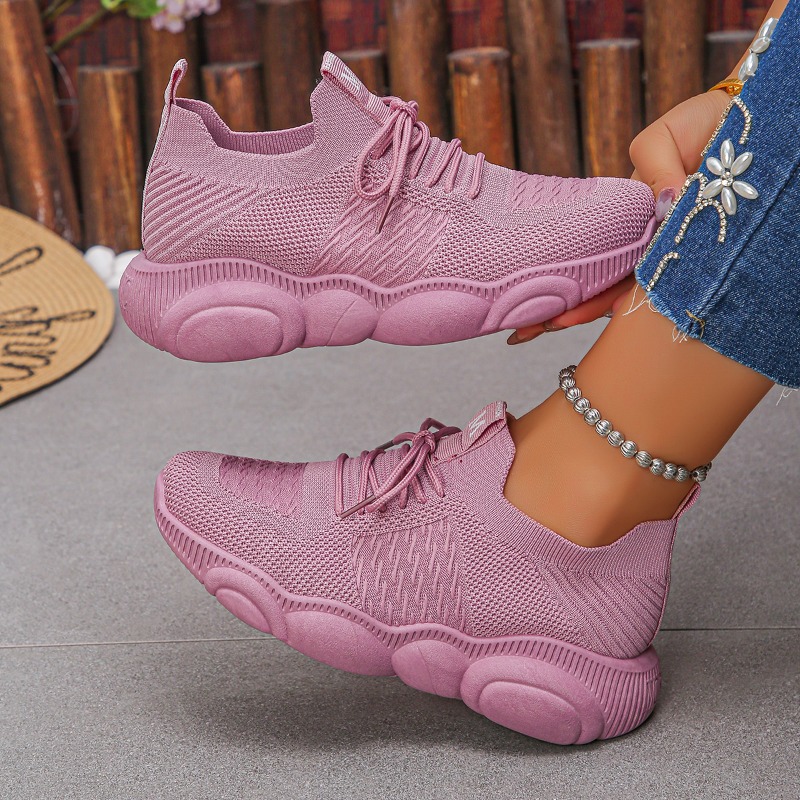 Dames Sneakers Nieuwe Trendy E - Knit Fabric Lace Up Sneakers recensie en prijs