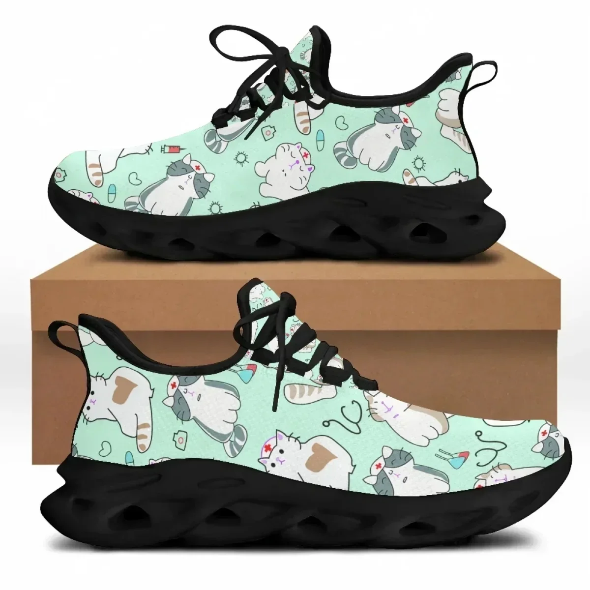 Hete zomer lente dames vetersc - Knit Fabric Lace Up Sneakers recensie en prijs